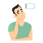 Icon representing low testosterone and fatigue assessment for men