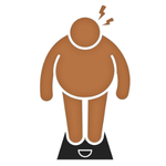 Icon representing weight and lifestyle support for men